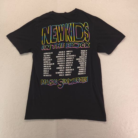 New Kids On The Block Band Crew Neck Short Sleeve T Shirt Mens Size S Black - Picture 9 of 9